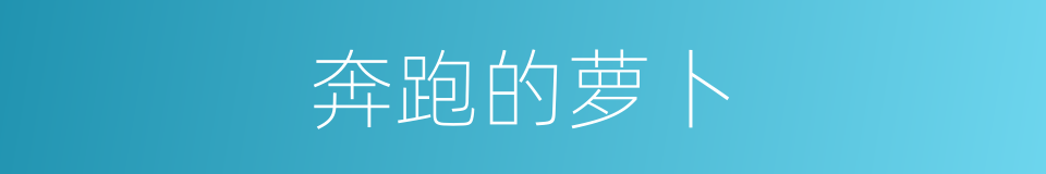 奔跑的萝卜的同义词