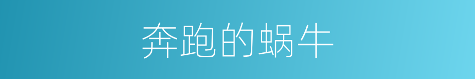 奔跑的蜗牛的同义词