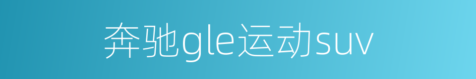 奔驰gle运动suv的同义词