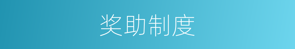 奖助制度的同义词