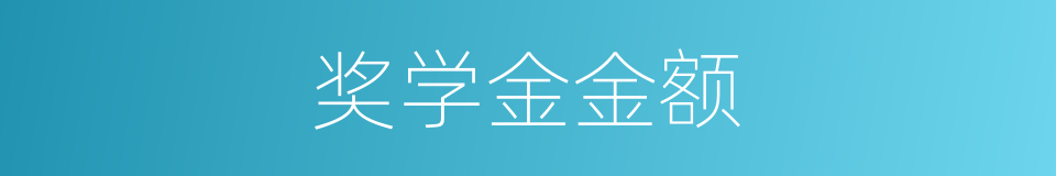 奖学金金额的同义词