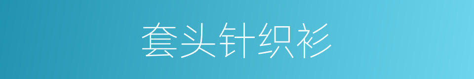 套头针织衫的同义词