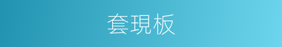 套現板的同義詞