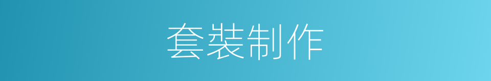 套裝制作的同義詞