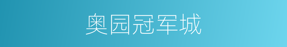 奥园冠军城的同义词