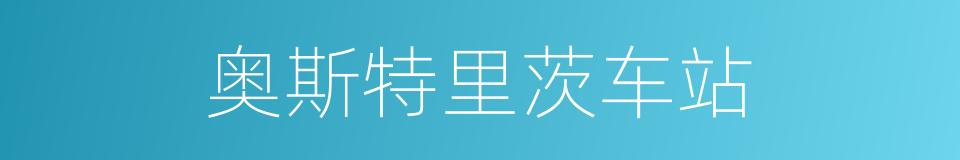 奥斯特里茨车站的同义词