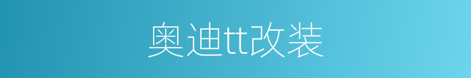 奥迪tt改装的同义词