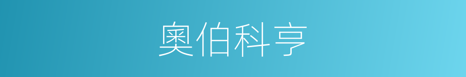 奧伯科亨的同義詞