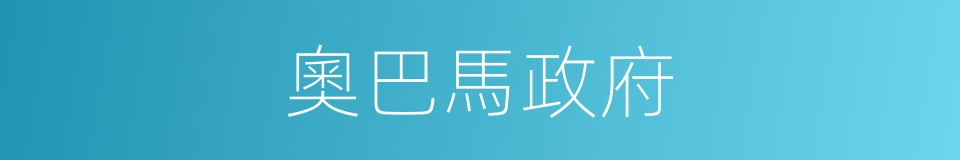 奧巴馬政府的同義詞