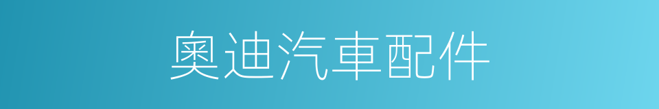 奧迪汽車配件的同義詞