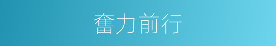 奮力前行的意思