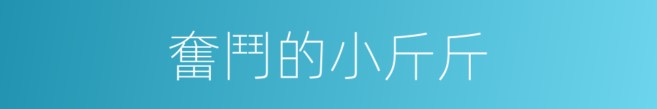 奮鬥的小斤斤的同義詞