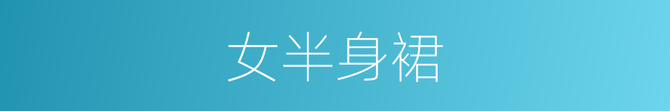 女半身裙的同义词