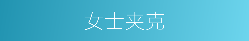 女士夹克的同义词