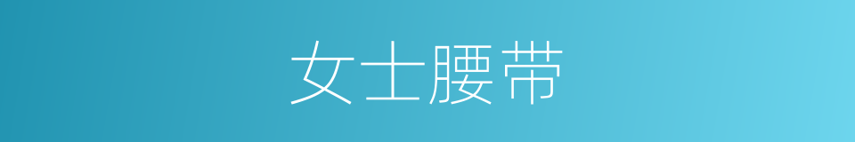 女士腰带的同义词