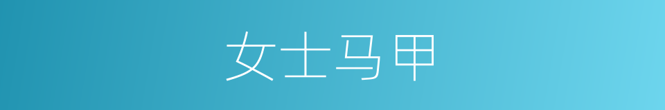 女士马甲的同义词