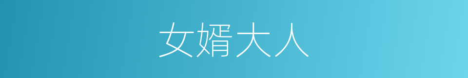 女婿大人的同义词