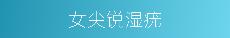 女尖锐湿疣的同义词