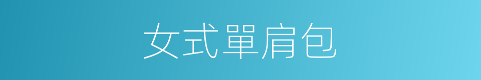 女式單肩包的同義詞