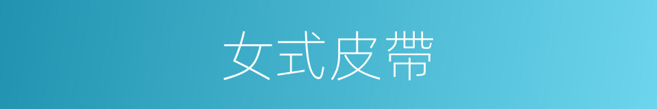 女式皮帶的同義詞