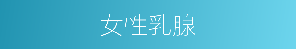 女性乳腺的同义词