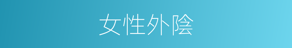 女性外陰的同義詞