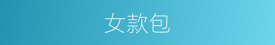 女款包的同义词