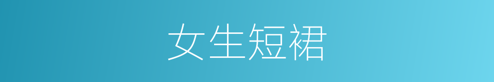 女生短裙的同义词