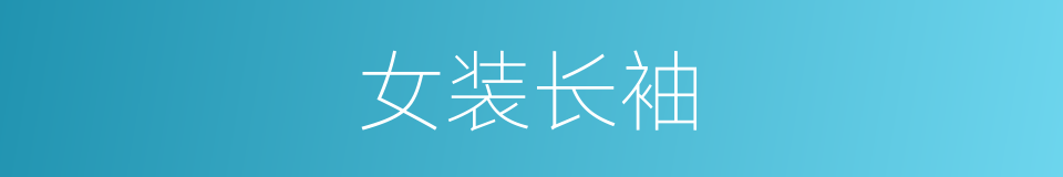 女装长袖的同义词