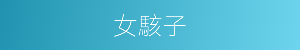 女駭子的同義詞