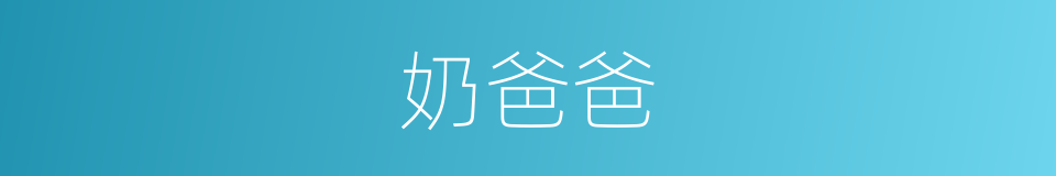 奶爸爸的同义词