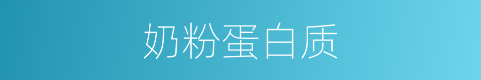 奶粉蛋白质的同义词