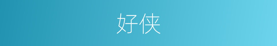 好侠的同义词