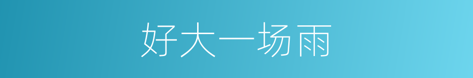 好大一场雨的同义词