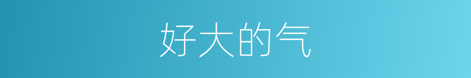好大的气的同义词