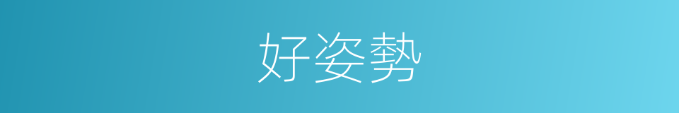 好姿勢的同義詞