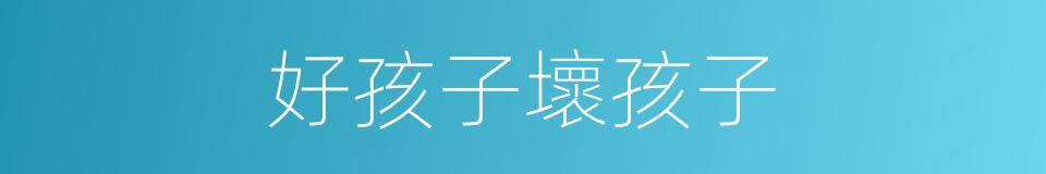 好孩子壞孩子的同義詞