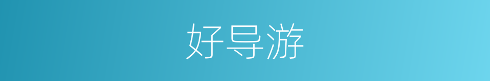 好导游的同义词