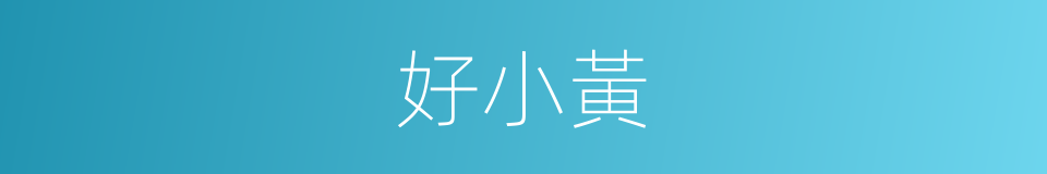 好小黃的同義詞