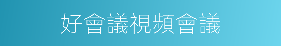 好會議視頻會議的同義詞