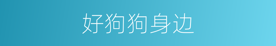 好狗狗身边的同义词