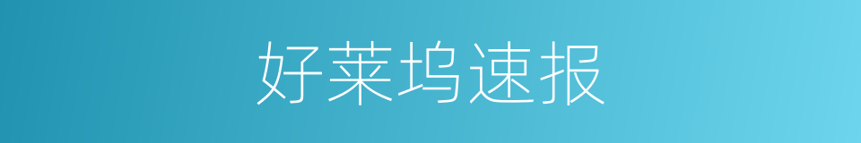 好莱坞速报的同义词