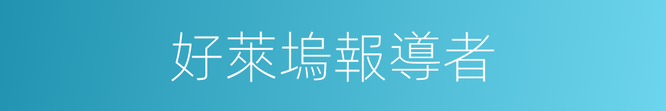 好萊塢報導者的同義詞