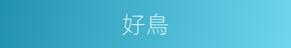 好鳥的同義詞