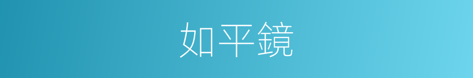 如平鏡的同義詞