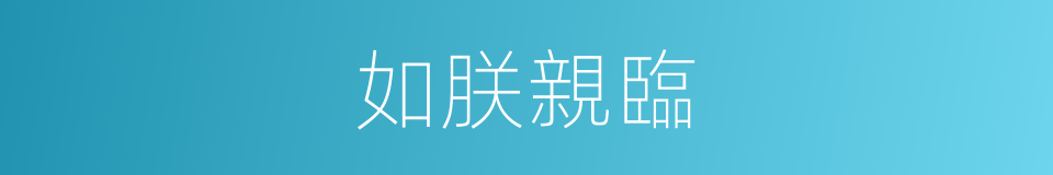 如朕親臨的意思