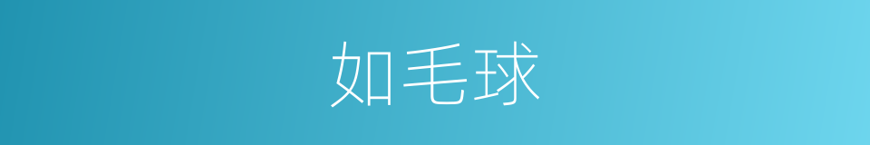 如毛球的同义词