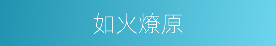 如火燎原的意思