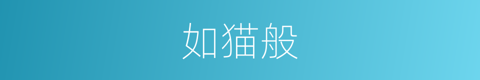 如猫般的同义词
