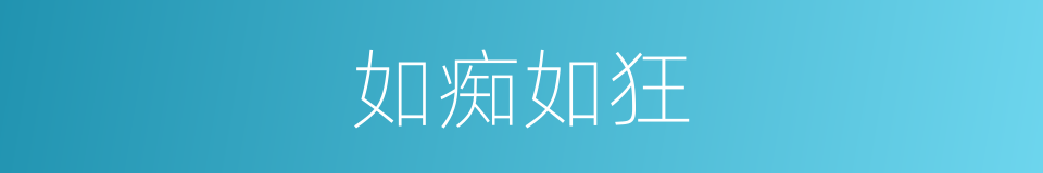 如痴如狂的意思